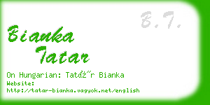 bianka tatar business card